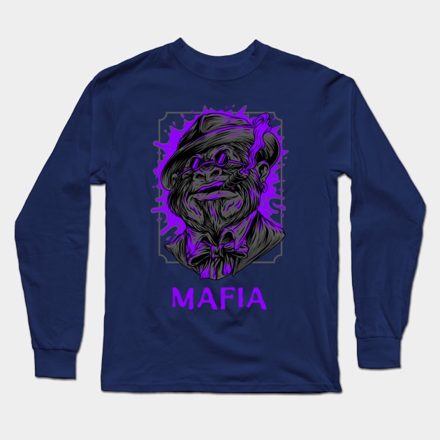 Mafia gorilla Long Sleeve T-Shirt by WOAT